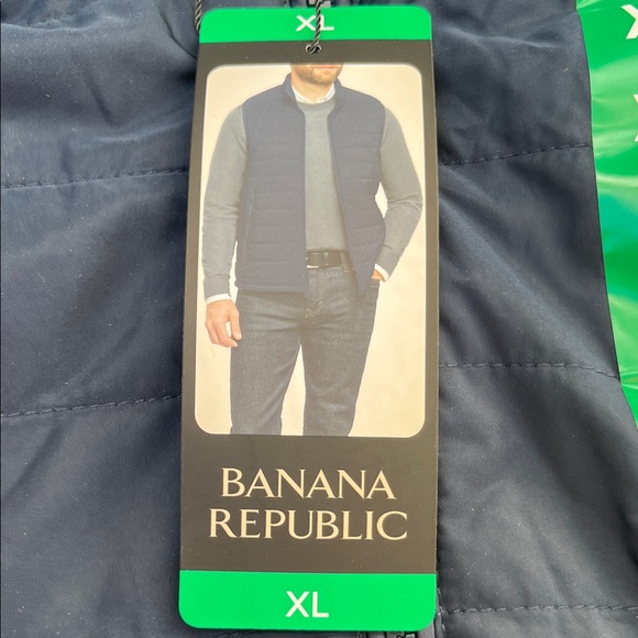 Banana Republic Other - Banana Republic Dark Blue Quilted Vest men’s XXL NWT